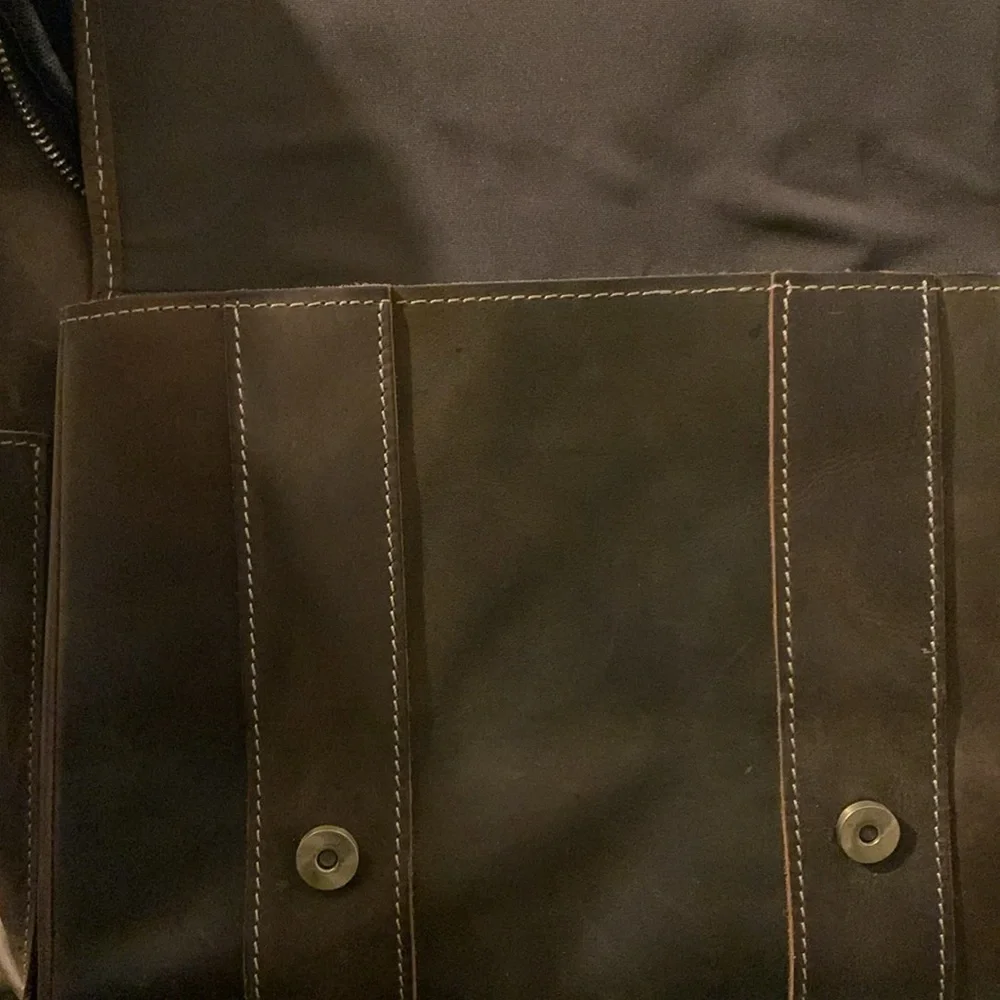 Brown Leather Backpack - Classic Men's Accessory